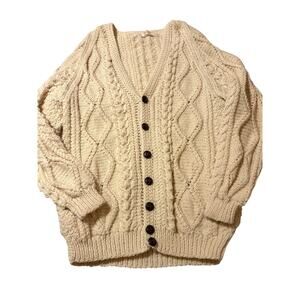 VTG Aranat Irish Handknit Wool Sweater Men’s Large Excellent Condition